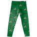 Wright State Raiders Vive La Fete Girls Game Day All Over Two Logos Elastic Waist Classic Play Green Leggings Tights