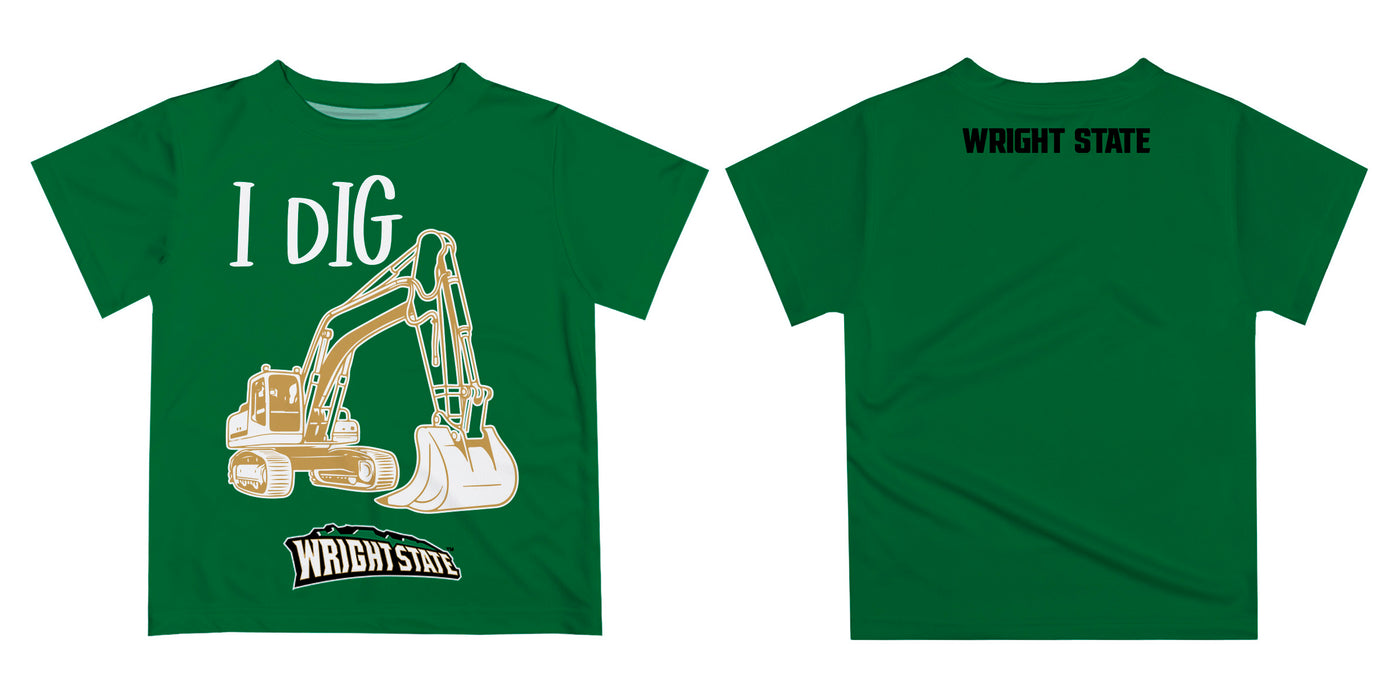 Wright State University Raiders Vive La Fete Excavator Boys Game Day Green Short Sleeve Tee - Vive La Fête - Online Apparel Store