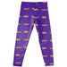 Wisconsin Stevens Point Pointers Vive La Fete Girls All Over Two Logos Elastic Waist Classic Play Purple Leggings Tights