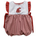 Washington State University WSU Cougars Embroidered Red Gingham Girls Bubble