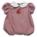 Washington State University WSU Cougars Embroidered Red Gingham Baby Bubble Short Sleeve