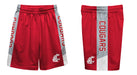 Washington State Cougars Vive La Fete Game Day Red Stripes Boys Solid Gray Athletic Mesh Short - Vive La Fête - Online Apparel Store