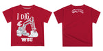 Washington State University WSU Cougars Vive La Fete Excavator Boys Game Day Crimson Short Sleeve Tee - Vive La Fête - Online Apparel Store