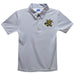 Wichita State Shockers WSU Embroidered Gray Stripes Short Sleeve Polo Box Shirt