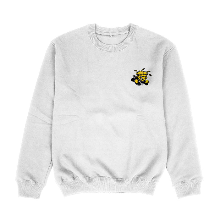 Wichita State Shockers WSU Hand Sketched Vive La Fete Impressions Artwork Womens  White Crewneck Sweatshirt