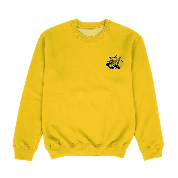 Wichita State Shockers WSU Hand Sketched Vive La Fete Impressions Artwork Womens  Yellow Crewneck Sweatshirt