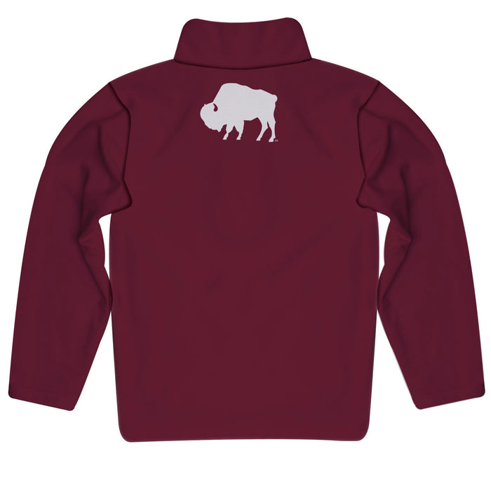 West Texas A&M Buffaloes Vive La Fete Game Day Solid Maroon Quarter Zip Pullover Sleeves