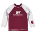 West Texas A&M Buffaloes Vive La Fete Logo Maroon Long Sleeve Raglan Rashguard