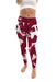 West Texas A&M Buffaloes Vive La Fete Paint Brush Logo on Waist Women Maroon Yoga Leggings