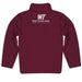 West Texas A&M Buffaloes Vive La Fete Logo and Mascot Name Womens Maroon Quarter Zip Pullover - Vive La Fête - Online Apparel Store