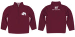 West Texas A&M Buffaloes Vive La Fete Logo and Mascot Name Womens Maroon Quarter Zip Pullover - Vive La Fête - Online Apparel Store