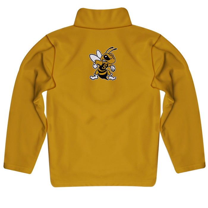 West Virginia Yellow Jackets WVSU Vive La Fete Game Day Solid Gold Quarter Zip Pullover Sleeves