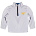 West Virginia University Mountaineers Hand Sketched Vive La Fete Impressions Artwork  White Quarter Zip Pullover V1