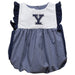 Yale University Bulldogs Embroidered Navy Gingham Girls Bubble