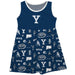 Yale University Bulldogs Sleeveless Tank Dress Girls Blue Repeat Print Hand Sketched Vive La Fete Impressions