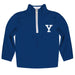 Yale University Bulldogs Hand Sketched Vive La Fete Impressions Artwork  Blue Quarter Zip Pullover V1