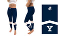Yale Bulldogs Vive La Fete Game Day Collegiate Ankle Color Block Women Navy White Yoga Leggings - Vive La Fête - Online Apparel Store