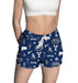 Yale University Bulldogs Repeat Print Hand Sketched Vive La Fete Impressions Artwork Womens Blue Lounge Shorts