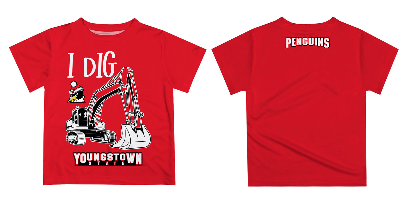 Youngstown State Penguins Vive La Fete Excavator Boys Game Day Red Short Sleeve Tee - Vive La Fête - Online Apparel Store