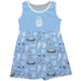 Argentina National Team Repeat Print Hand Sketched Impressions Artwork Light Blue Tank Top Dress