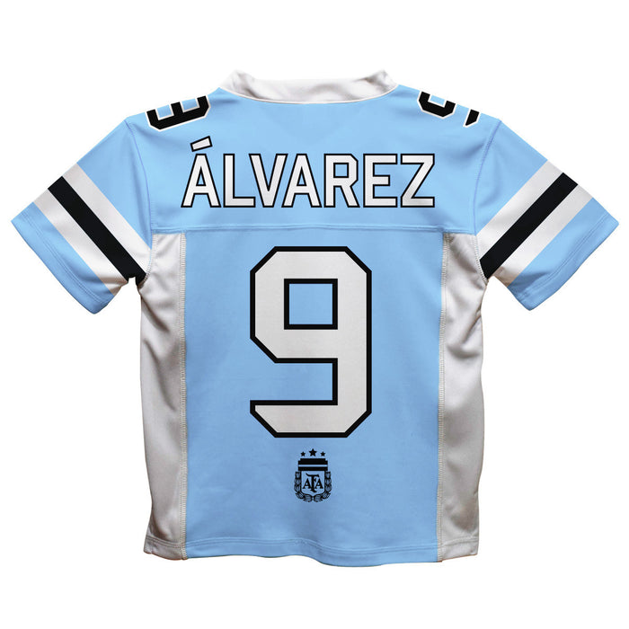 Argentina National Team Julian Alvarez Game Day Ligth Blue Boys Fashion Football Jersey