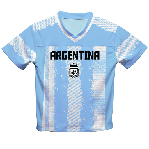 Argentina National Team Julian Alvarez Game Day Light Blue Boys Stripes Fashion Football T-Shirt