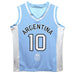 Argentina National Team Lionel Messi Boys Fashion Basketball Top