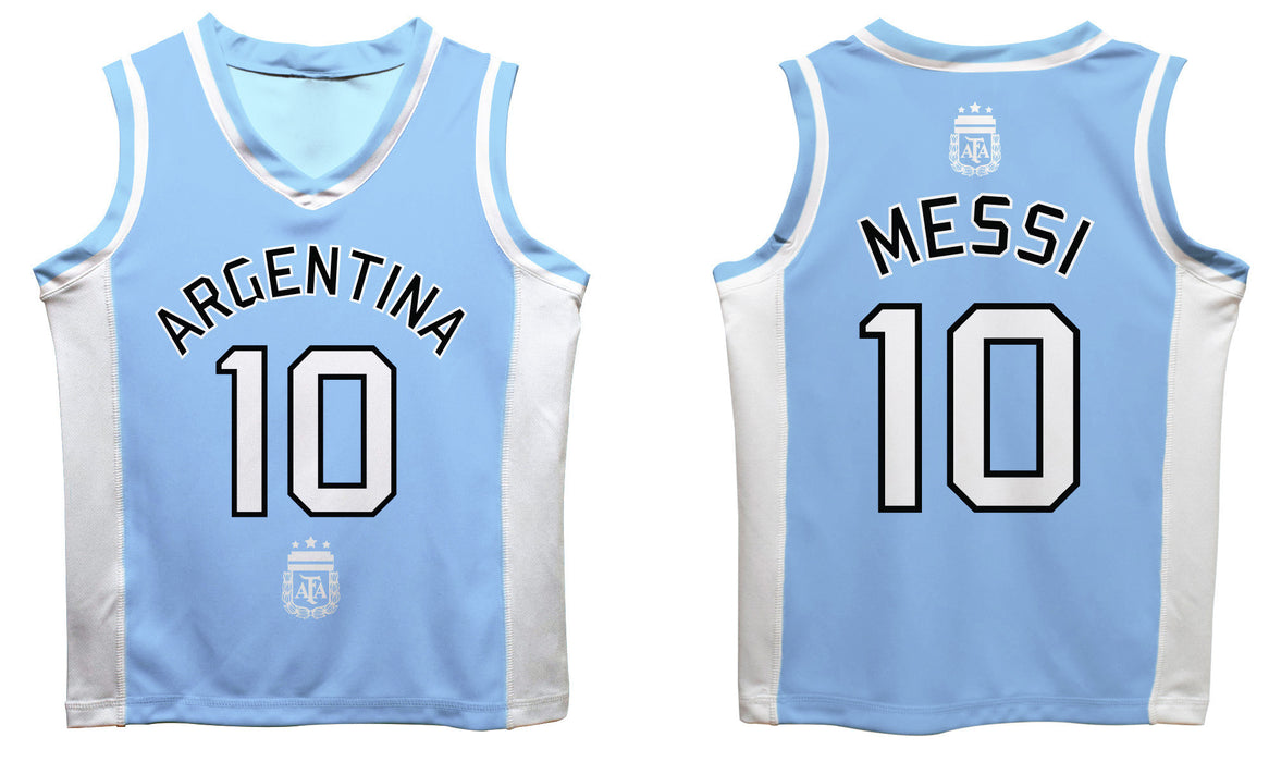 Argentina National Team Lionel Messi Boys Fashion Basketball Jersey