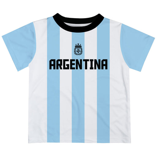 Argentina National Team Julian Alvarez Boys Game Day Light Blue With White Short SleeveTee