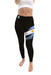 Argentina National Team Flag Brush Design Women Black Yoga Leggings