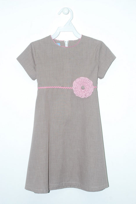 Brown Check Circle Dress