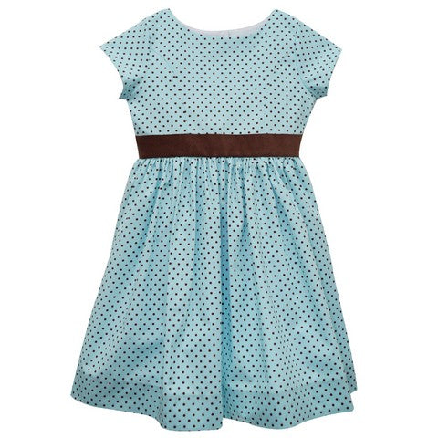 Aqua Polka Dot Dress (ss)