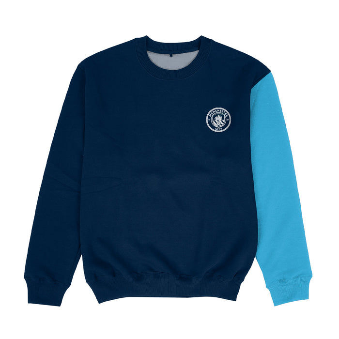 Manchester City Boys 4-Champions-In-A-Row Sweatshirt Pullover Top