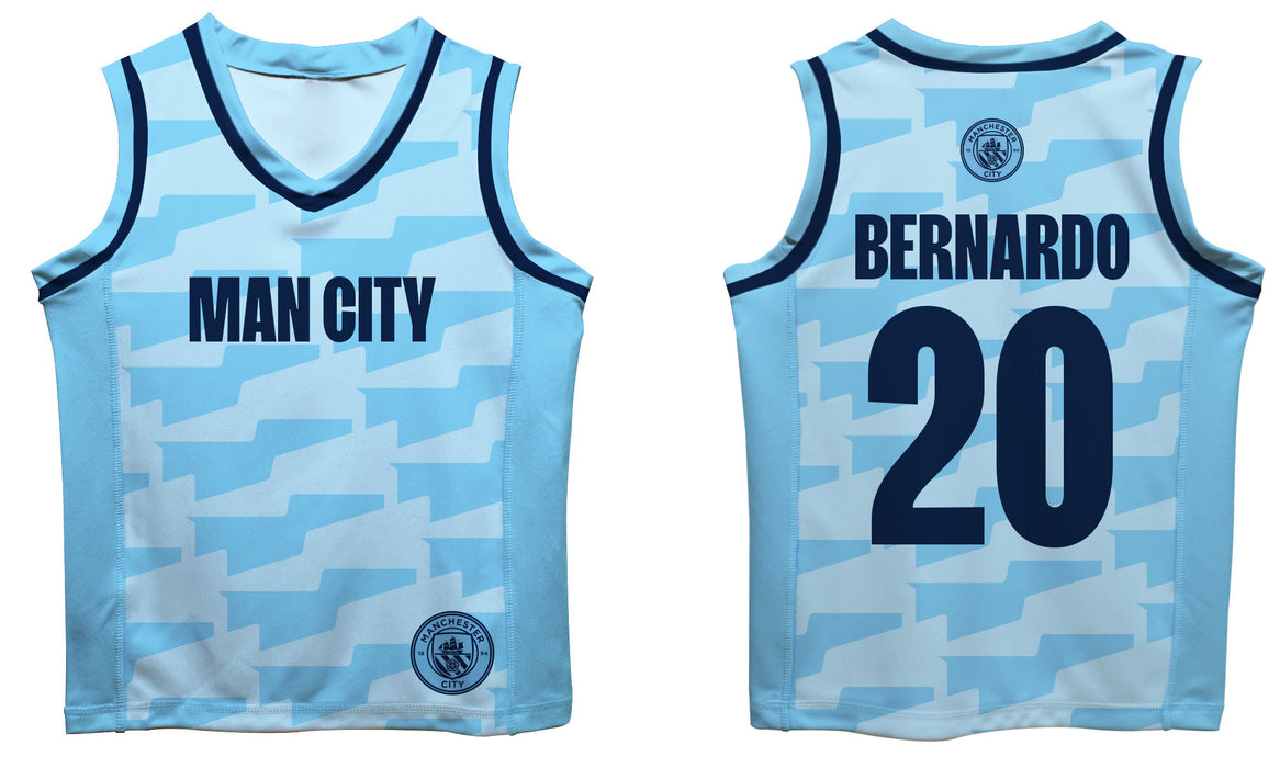 Manchester City Bernardo Silva Boys Fashion Basketball Top