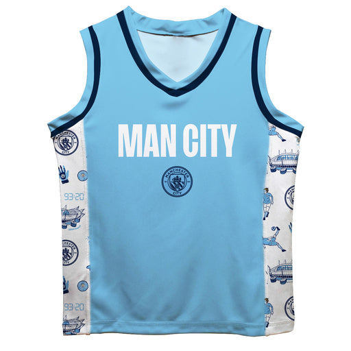 Manchester City Bernardo Silva Boys Fashion Basketball Top V2