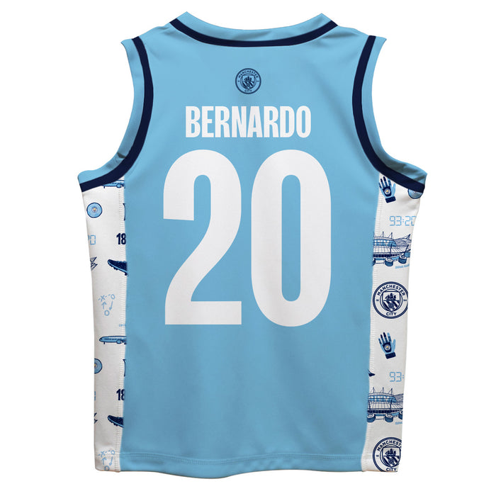 Manchester City Bernardo Silva Boys Fashion Basketball Top V2