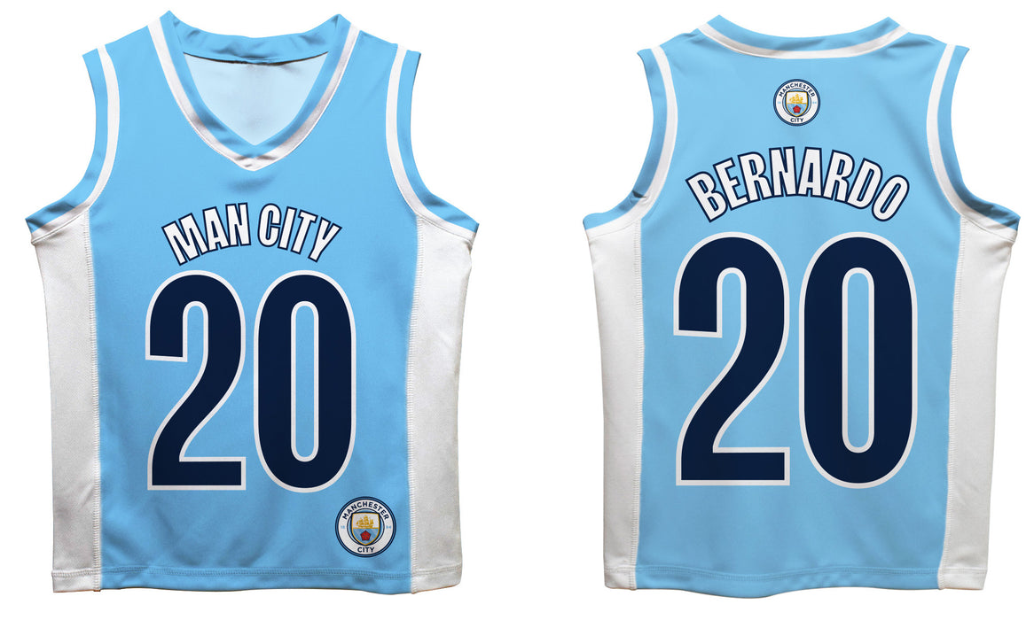 Manchester City Bernardo Silva Boys Fashion Basketball Top V3