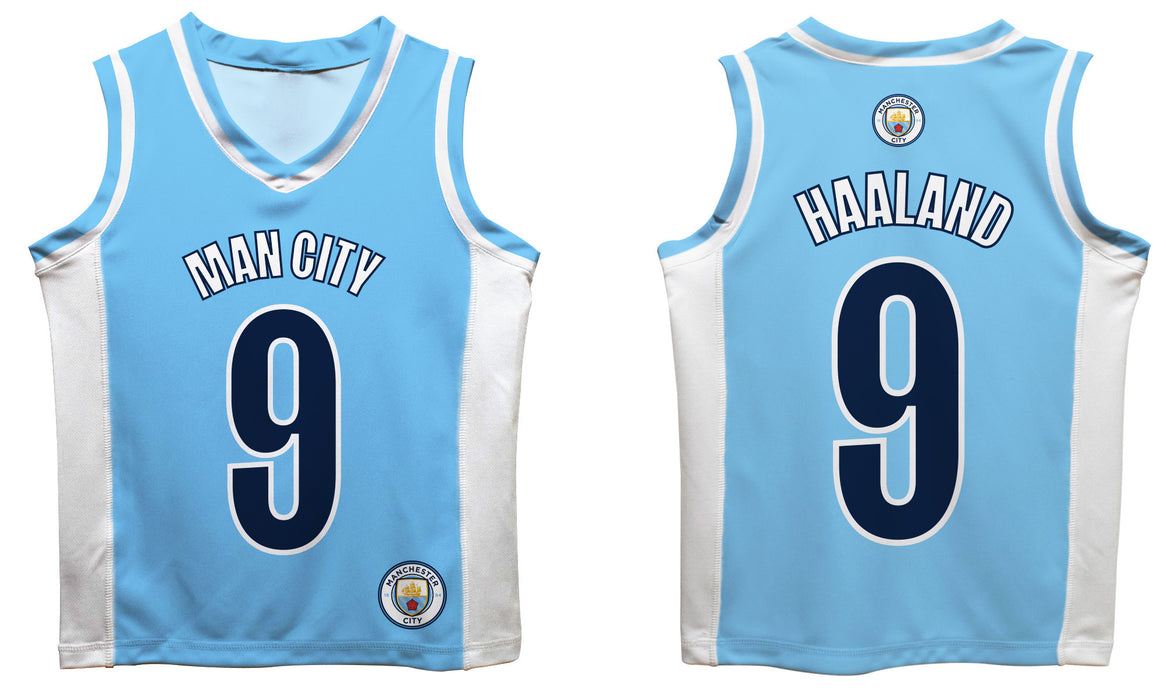 Manchester City Erling Haaland Boys Fashion Basketball Top V3