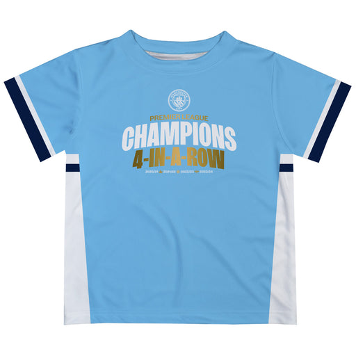 Manchester City Boys 4-Champions-In-A-Row T-Shirt V3