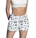 Manchester City Repeat Print Hand Sketched Impressions Artwork Womens White Lounge Shorts