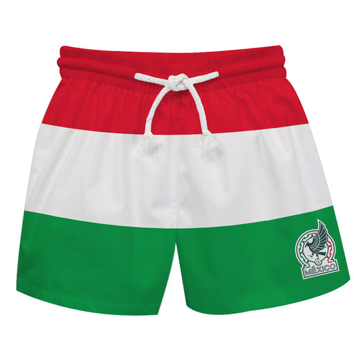 Mexico National Soccer Team Green Stripes Swimtrunks V1