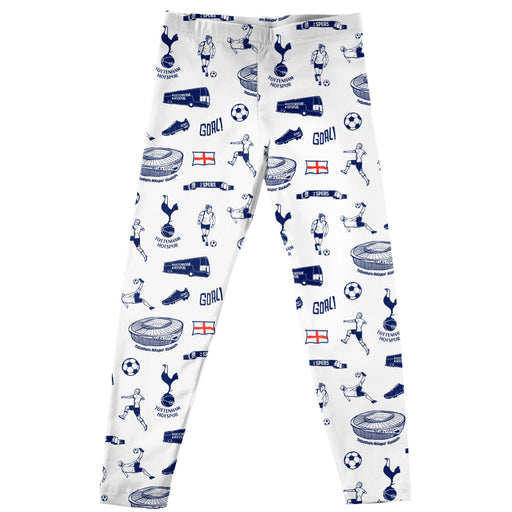 Tottenham Hotspur Repeat Print Hand Sketched Impressions Artwork Print Leggings Tights