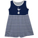 Tottenham Vive La Fete Girls Sleeveless Tank Dress Solid Navy Logo Stripes on Skirt