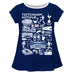 Totenham Hand Sketched Impressions Artwork Navy Short Sleeve Top