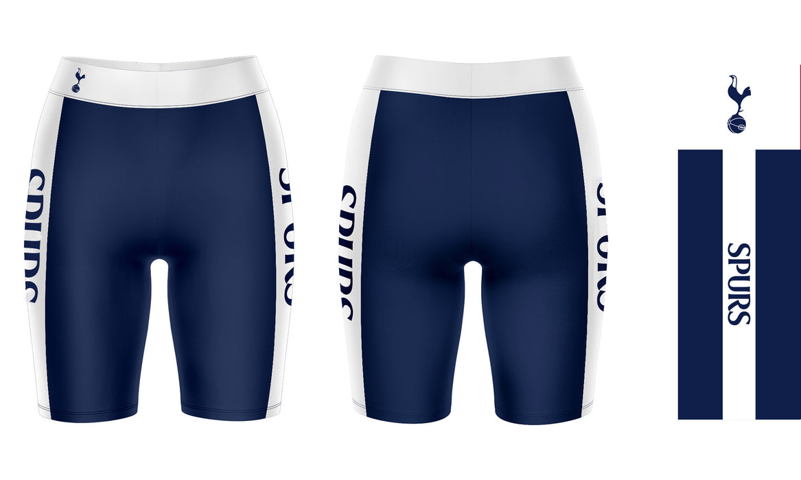 Tottenham Hotspur Game Day Logo on Thigh and Waistband Navy And White Women Bike Short.