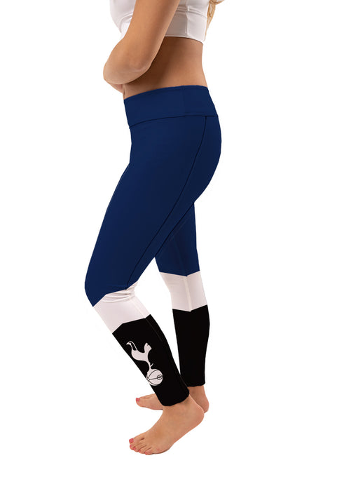 Tottenham Vive La Fete Ankle Color Block Women Navy White Yoga Leggings