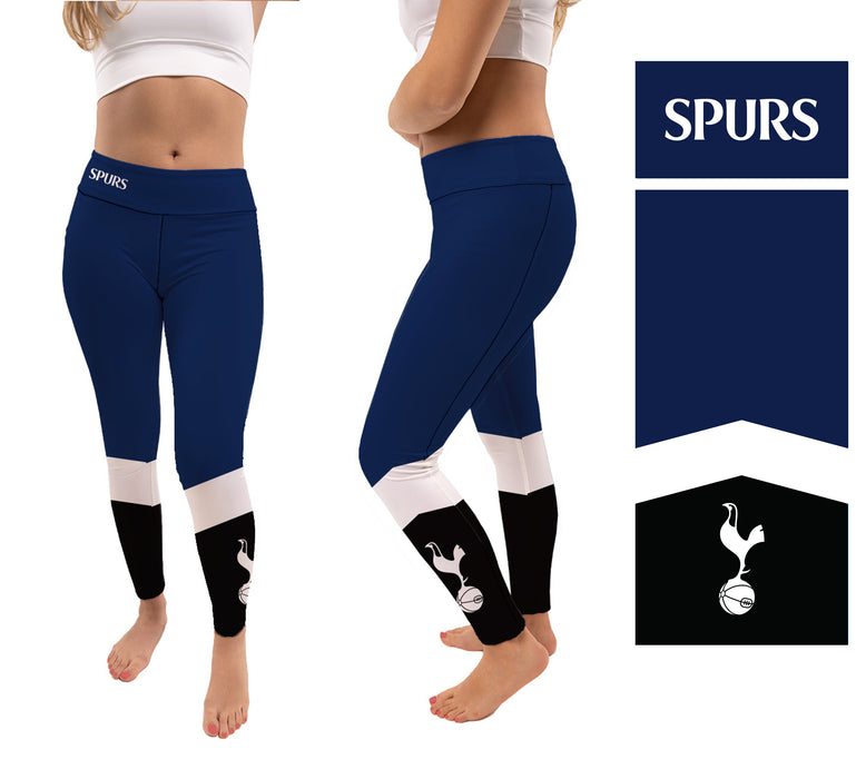 Tottenham Vive La Fete Ankle Color Block Women Navy White Yoga Leggings