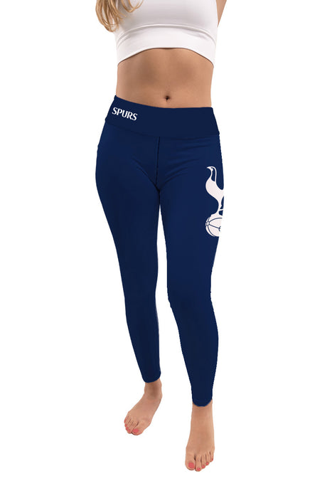 Tottenham Vive La Fete Sublimated Solid Color And Logo On Thigh Women Navy Leggings