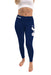 Tottenham Vive La Fete Sublimated Solid Color And Logo On Thigh Women Navy Leggings