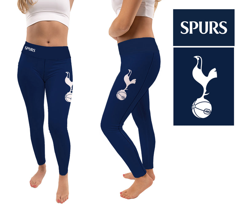 Tottenham Vive La Fete Sublimated Solid Color And Logo On Thigh Women Navy Leggings